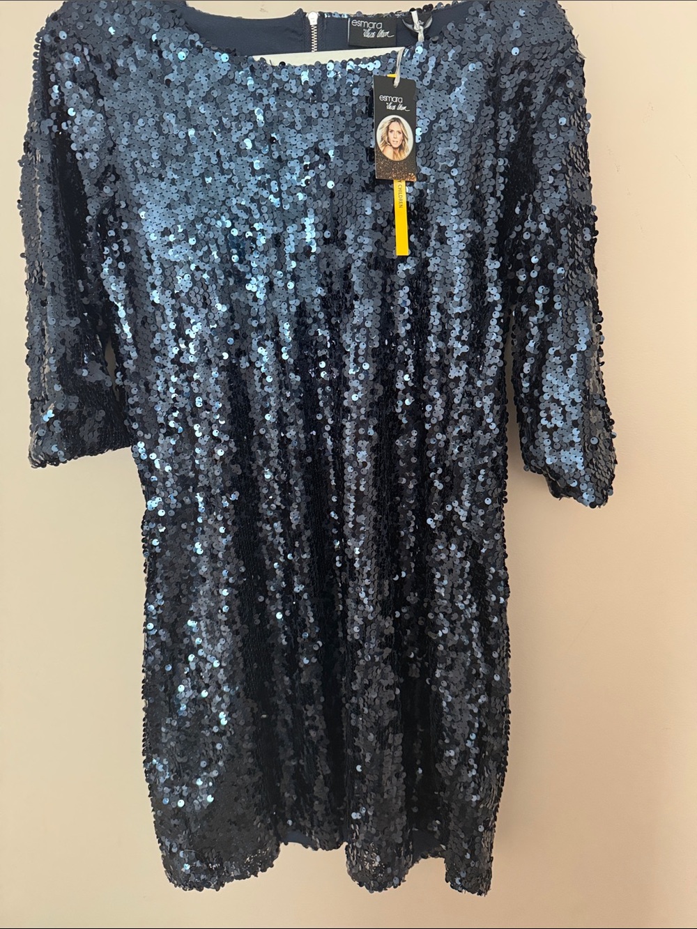 Sequined Shift Dress - Navy Blue by Esmara